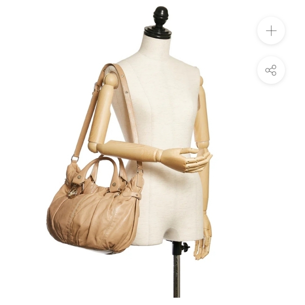💛🔹️CELINE 🔹️VINTAGE 2 WAY SATCHEL LEATHER BAG w/ COA - Picture 6 of 7